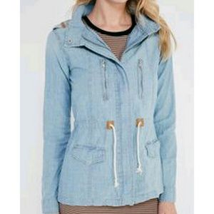 Be Sweet Light Denim Anorak Jacket